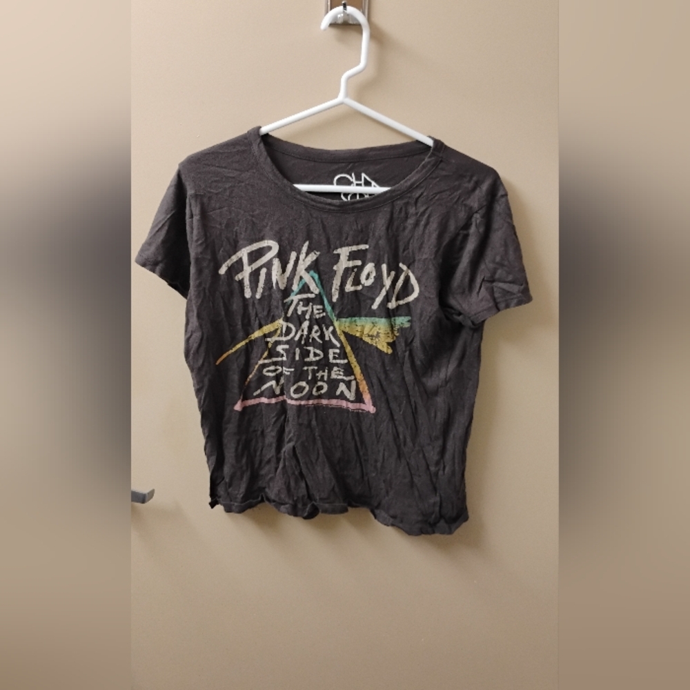 Chaser Women's Gray Pink Floyd Graphic Tee Shirt Sz M